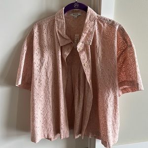 Madewell size XL pink short sleeve button down